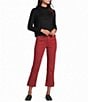 Multiples Petite Size Sweater Knit Mock Neck Long Sleeve Top - Image 3