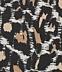 Multiples Plus Size Animal Print Slub Knit Skin Multi V-Neck 3/4 Dolman Sleeve Top, Color:Skin Multi - Image 4