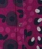 Multiples Plus Size Brushed Hatchie Knit Floral Multi Scoop Neck 3/4 Dolman Sleeve Top - Image 4