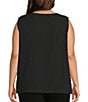Multiples Plus Size Clipped Jacquard 2 Piece Jacket & Matching Tank - Image 4