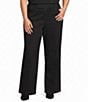 Multiples Plus Size Denim Wide Waist Ankle Length Wide Leg Jeans - Image 1