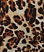Color:Multi - Image 5 - Plus Size Leopard Print Notch Collar Tucked Cuff 3/4 Sleeve Jacket