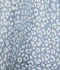 Multiples Plus Size Lyocell Printed Point Collar 3/4 Flounce Sleeve Button Front Peplum Jacket, Color:Denim Print - Image 4