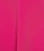 Color:Bright Fuchsia - Image 4 - Plus Size Scoop Neck 3/4 Sleeve Side Button Hem Colorblock Knit Top