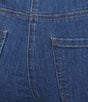 Multiples Plus Size Solid Denim 4-Way Stretch Double Fringe Trim Hem Crop Pants - Image 6