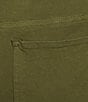 Multiples Plus Size Solid Garment Dyed Functional Pockets Straight Leg Fringe Hem Pull-On Ankle Pants - Image 4