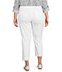 Multiples Plus Size Solid Twill Braided Hem Pull-On Straight Leg Pants - Image 2
