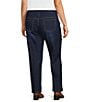 Multiples Plus Size Stretch Relaxed Pull-On Ankle Jeans, Color:Midnight Indigo - Image 4