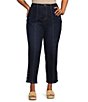 Multiples Plus Size Two-Way Stretch Garment Dyed Crop Pant - Image 1
