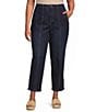 Multiples Plus Size Two-Way Stretch Garment Dyed Crop Pants - Image 1