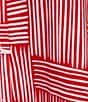 Multiples Plus Size Woven Stripe Point Collar 3/4 Turn Up Cuff Sleeve Button Front Shirt - Image 6