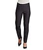 Color:Black - Image 1 - Slimsation® by Multiples Flat Front Straight Leg Functional Pockets Pull-On Ankle Pants
