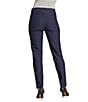 Color:Midnight - Image 2 - Slimsation® by Multiples Flat Front Straight Leg Functional Pockets Pull-On Ankle Pants