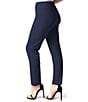 Multiples Slimsation® by Multiples Relaxed Tapered Leg Tummy Control Pull-On Ankle Pants, Color:Midnight - Image 3