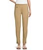 Color:Khaki - Image 1 - Slimsation® by Multiples Relaxed Tapered Leg Tummy Control Pull-On Ankle Pants