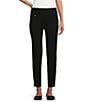 Color:Black - Image 1 - Slimsation® by Multiples Relaxed Tapered Leg Tummy Control Pull-On Ankle Pants