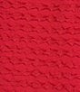 Multiples Scoop Neck Elbow Sleeve Wave Knit Fitted Top, Color:Fiery Red - Image 4