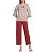 Multiples Slimsation Stretch Denim Flat Front Crop Length Pants - Image 3