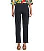 Multiples Solid Garment Dyed Straight Leg Fringe Hem Pull-On Ankle Pants - Image 2