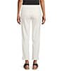 Multiples Solid Garment Dyed Straight Leg Fringe Hem Pull-On Ankle Pants - Image 6