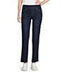 Multiples Stretch Relaxed Pull-On Ankle Jeans, Color:Midnight Indigo - Image 1