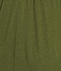 Multiples Textured Woven Slub Drawstring Fringe Band Cropped Coordinating Pants - Image 4