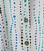 Multiples Woven Dot Multi Print Point Collar 3/4 Turn Up Sleeve Button Front Shirt - Image 4