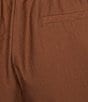 Multiples Woven Flat Front Straight Leg Ankle Length Full Elastic Back Pants - Image 4