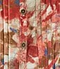 Multiples Woven Multi Print Point Collar 3/4 Roll-Tab Sleeve Button-Front Crinkle Shirt - Image 4