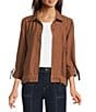Multiples Woven Point Collar Long Sleeve With Roll Tab D-Ring Jacket - Image 1