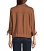 Multiples Woven Point Collar Long Sleeve With Roll Tab D-Ring Jacket - Image 3