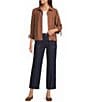 Multiples Woven Point Collar Long Sleeve With Roll Tab D-Ring Jacket - Image 4