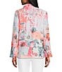 Multiples Woven Printed Notch Lapel Long Sleeve One Button Jacket - Image 2