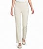 Multiples Woven Stretch Cord Straight Leg Ankle Length Pull On Pants - Image 1