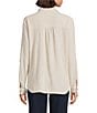Multiples Woven Stripe Spread Collar Long Sleeve Shirt - Image 2