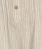 Multiples Woven Stripe Spread Collar Long Sleeve Shirt - Image 4