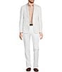 Color:White - Image 3 - Alex Slim-Fit Flat Front Sateen Dress Pants