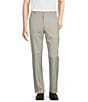 Color:Light Grey - Image 1 - Alex Slim-Fit Glen Plaid Flat Front Dress Pants