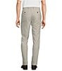 Color:Light Grey - Image 2 - Alex Slim-Fit Glen Plaid Flat Front Dress Pants