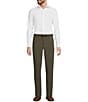 Murano Alex Slim Fit Performance Stretch Flat Front Chino Knit Pants, Color:Dark Olive - Image 3