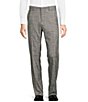 Color:Grey - Image 1 - Alex Suit Separates Flat Front Plaid Dress Pants