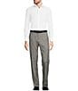 Color:Grey - Image 3 - Alex Suit Separates Flat Front Plaid Dress Pants