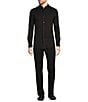 Color:Black - Image 3 - Ancient Renaissance Collection Slim-Fit Solid Long-Sleeve Coatfront Shirt