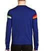 Color:Blue Diamond - Image 2 - Back to Space Collection Retro Chest Stripe Sweater