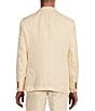 Color:Ecru - Image 2 - Baird McNutt Big & Tall Solid Linen Slim Fit Suit Separates Blazer
