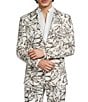 Murano Baird McNutt Floral Printed Linen Slim Fit Suit Separates Jacket - Image 1
