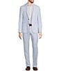 Color:Light Blue - Image 3 - Baird McNutt Linen Alex Slim-Fit Stripe Suit Separates Pants