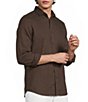 Murano Baird McNutt Linen Classic Fit Solid Long Sleeve Woven Shirt - Image 6