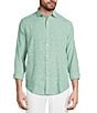 Murano Baird McNutt Linen Classic Fit Solid Long Sleeve Woven Shirt - Image 1
