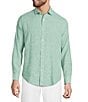 Murano Baird McNutt Linen Classic Fit Solid Long Sleeve Woven Shirt - Image 2